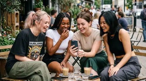 Generation Z Sugar Babies: What They're Like and How to Get to Know Them Women_laughing_together_at_smart…_202608081451